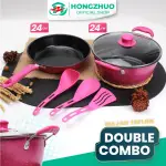 Hongzhuo Panci Set Isi 6pcs Pot Series | Panci Terlengkap dengan Tutupan dan Spatula