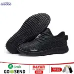 Leedoo Sepatu Pria Sneakers Casual Running Fashion Sport Sepatu Terbaru Kekinian Shoe Black Natural MR207