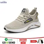 Leedoo Sepatu Sneakers Pria olahraga Casual Fashion Running Sepatu lari Shoes Kekinian Natural MR125