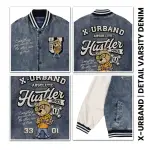 X Urband Absolute Varsity Jacket Denim Bear University A259
