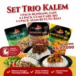 Mercon Merah Putih - Set Trio Kalem || Rendang Sapi + Cumi Cabe Ijo + Ayam Betutu