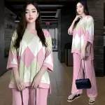 RANI LD 120 SETELAN WANITA CELANA DAN ATASAN PINGUIN OVERSIZE WANITA BAJU KANTONG KARET KAOS DEWASA