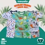 Setelan PENDEK Moms Gift ( 2-4 tahun ) Setelan Anak Cewe Cowo Piyama Warna Motif Kancing Pundak S15A
