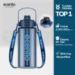 ecentio botol minum 1 liter anti tumpah water bottle Bpa free dengan portable tail