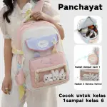 Panchayat tas sekolah korean style tas sekolah anak perempuan Kapasitas besar tahan air backpack wanita