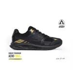 Aerostreet Riven Sneakers Unisex Hitam/Hitam/Emas Tua Sepatu Pria Wanita Casual Sporty Ringan Empuk Tidak Licin
