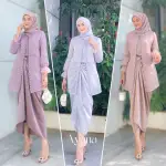 Oneset Jemma Organza Premium Outfit Kondangan Setelan Rok Lilit