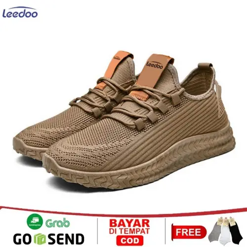 Leedoo Sepatu Pria Sneakers Casual Fashion Terbaru Sport Running Shoes MR109