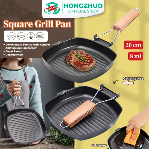 Hongzhuo Square Grill/ Pemanggang Grill/ BBQ Daging / Panci BBQ / BBQ Serbaguna