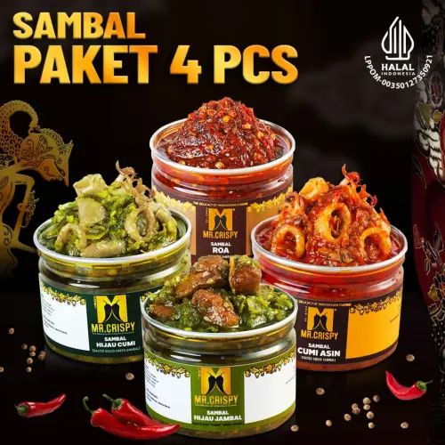 Paket Sambal Mr.Crispy/Paket Sambal 4 Pcs