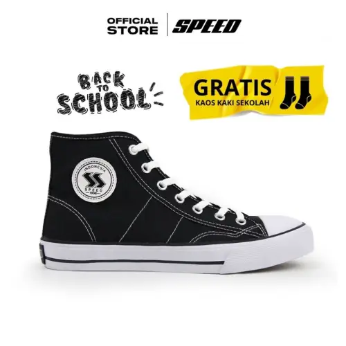 Basic Hi Hitam Putih - Sepatu Pria Wanita 33 - 43