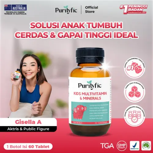 Purityfic Kids Multivitamin Australia Official - Peninggi Badan Terbaik Anak