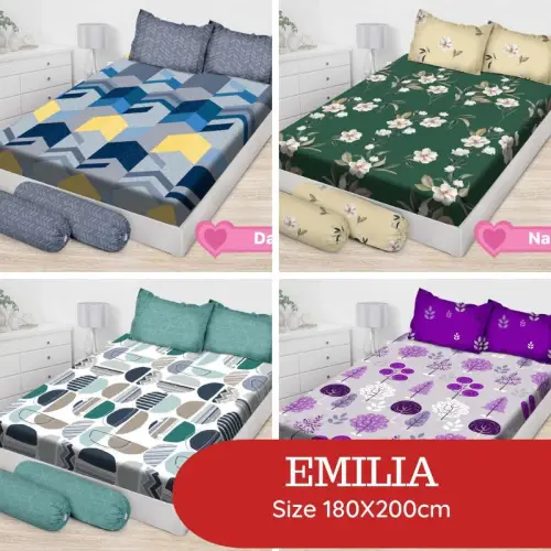 RC Bonita Emilia / Paulina Sprei King Size 180x200 cm Seprai Motif Terbaru