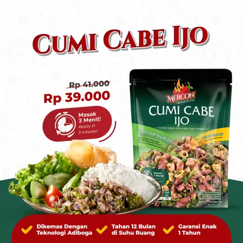Mercon Merah Putih - Satuan || Cumi Cabe Ijo