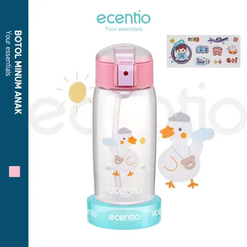 ecentio botol anak anak/Botol Minum anti bocor Drinking Bottle 500ml Stiker gratis