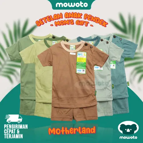 Setelan Moms Gift PENDEK Polos Kancing Pundak Terbaru Moms Gift Motherland