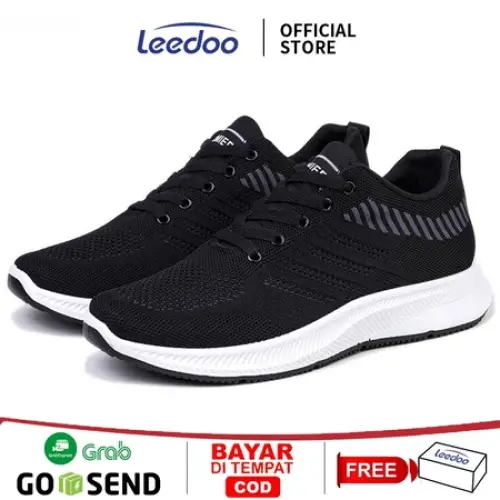 Leedoo Sepatu Kerja Pria Casual Jogging Lari Sneakers Fashion Kekinian Kets Sport Shoes MR158