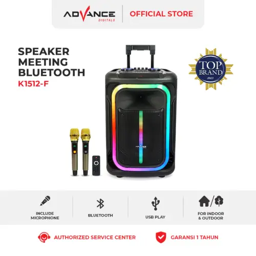 Advance K1512-F Speaker Meeting Bluetooth Salon Aktif 15" Gratis 2 Mic Karoke