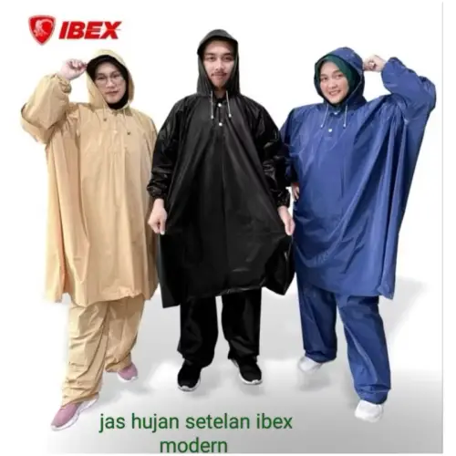 Jas hujan Mantel hujan Poncho Lengan celana Merek Ibex Modern