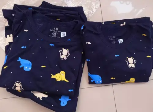 Peachbello Set Piyama Kaos Cotton Anak Usia 1 - 10th