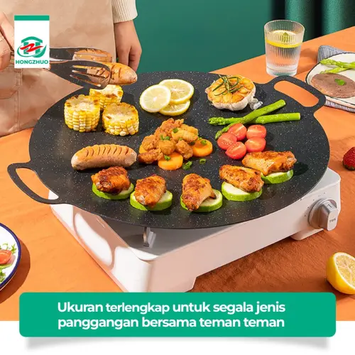 Hongzhuo Alat pemanggang / Tempat pemanggang bulat BBQ Piring pemanggang diameter 32/34/38/40cm