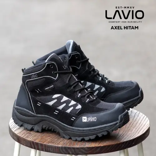 Lavio Sepatu Pria Safety Boots High Premium Quality Axel Booster Mood Hiking Proyek Outdoor Touring