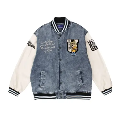 X Urband Absolute Varsity Jacket Denim Bear University A259