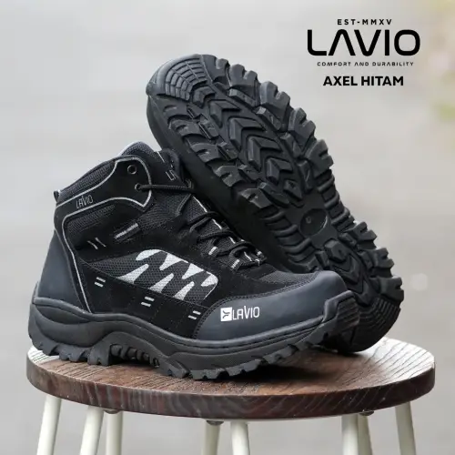 Lavio Sepatu Pria Safety Boots High Premium Quality Axel Booster Mood Hiking Proyek Outdoor Touring
