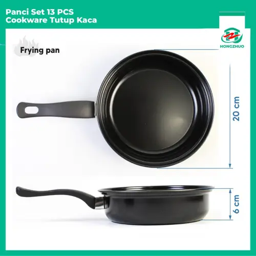Hongzhuo Cookware Panci Set Wajan Penggorengan Spatula Set Isi 13Pcs 1 Set Frypan Saucepan