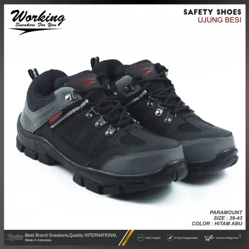 Working Sneakers For You Sepatu Hiking Paramount Pendek Ujung Besi