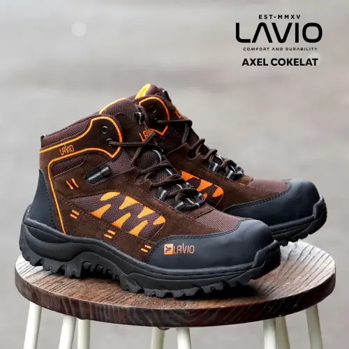 Lavio Sepatu Pria Safety Boots High Premium Quality Axel Booster Mood Hiking Proyek Outdoor Touring