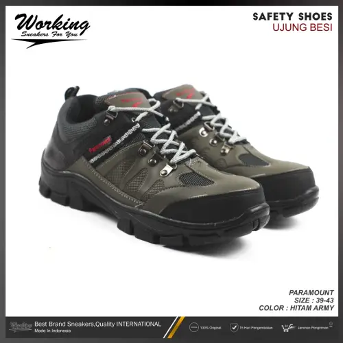 Working Sneakers For You Sepatu Hiking Paramount Pendek Ujung Besi