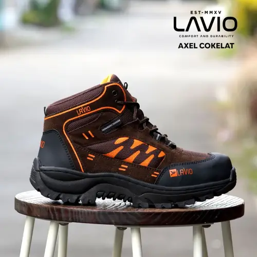 Lavio Sepatu Pria Safety Boots High Premium Quality Axel Booster Mood Hiking Proyek Outdoor Touring