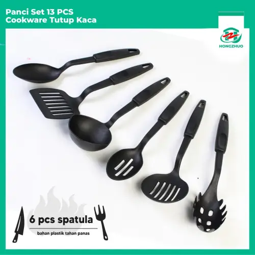Hongzhuo Cookware Panci Set Wajan Penggorengan Spatula Set Isi 13Pcs 1 Set Frypan Saucepan