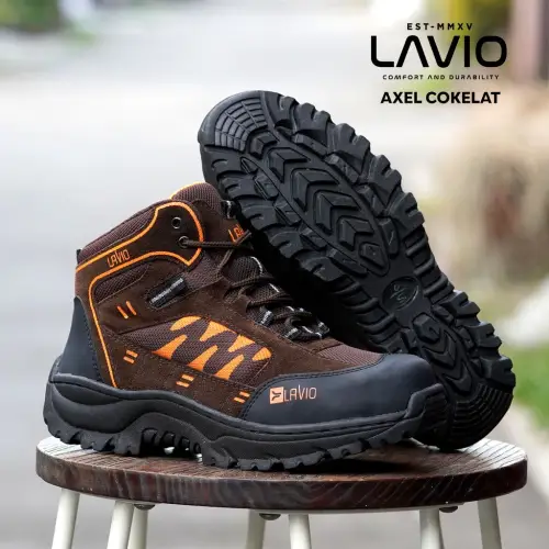 Lavio Sepatu Pria Safety Boots High Premium Quality Axel Booster Mood Hiking Proyek Outdoor Touring