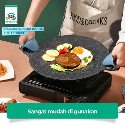 Hongzhuo Alat pemanggang / Tempat pemanggang bulat BBQ Piring pemanggang diameter 32/34/38/40cm