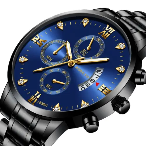 Aokeyo Jam Tangan Pria Anti Air Original Luxury Stainless Steelï¼ˆFree BOX+Kartuï¼‰