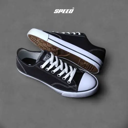 Basic Lo Hitam Putih - Sepatu Pria Wanita 33 - 43