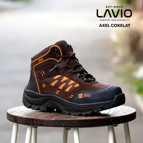 Lavio Sepatu Pria Safety Boots High Premium Quality Axel Booster Mood Hiking Proyek Outdoor Touring