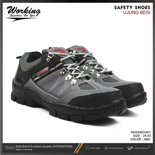 Working Sneakers For You Sepatu Hiking Paramount Pendek Ujung Besi