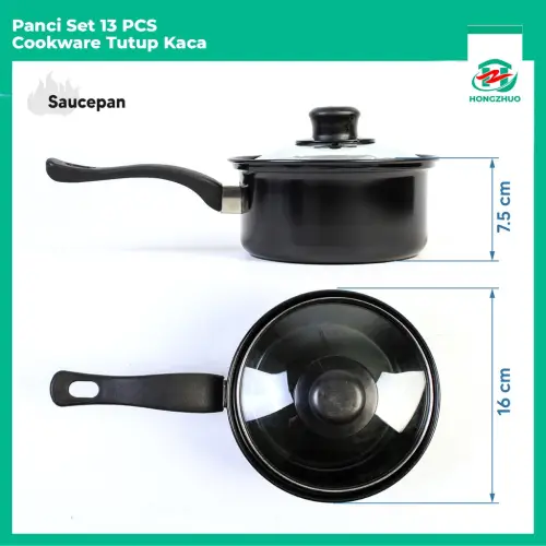 Hongzhuo Cookware Panci Set Wajan Penggorengan Spatula Set Isi 13Pcs 1 Set Frypan Saucepan