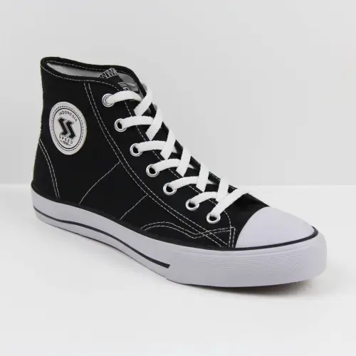 Basic Hi Hitam Putih - Sepatu Pria Wanita 33 - 43