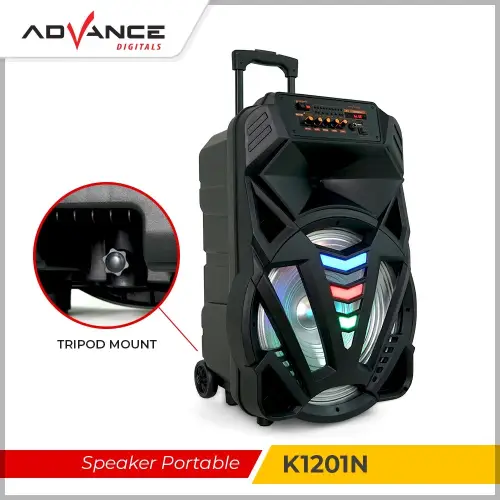 Advance K1201N Speaker AKtif Portable Bluetooth Meeting 12" Tws Gratis Mic Wireless