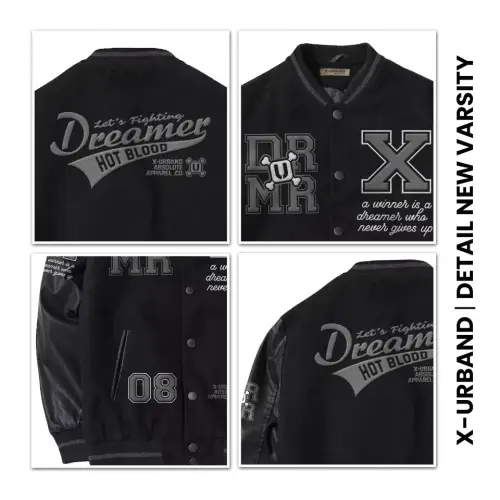 X Urband Absolute Jaket Baseball Varsity Full Embroider
