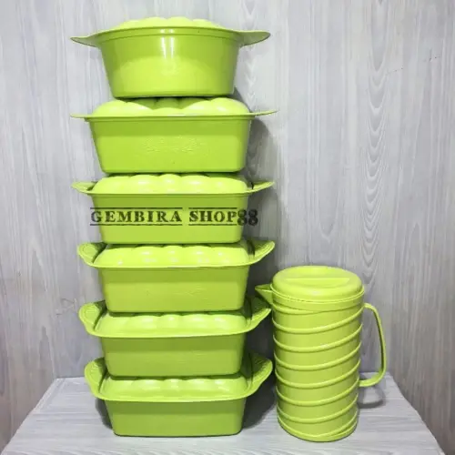 WADAH PRASMANAN / WADAH SAJI SET 7 PCS 5 SEGI + 1 BULET + 1 TEKO