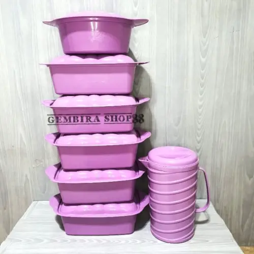 WADAH PRASMANAN / WADAH SAJI SET 7 PCS 5 SEGI + 1 BULET + 1 TEKO