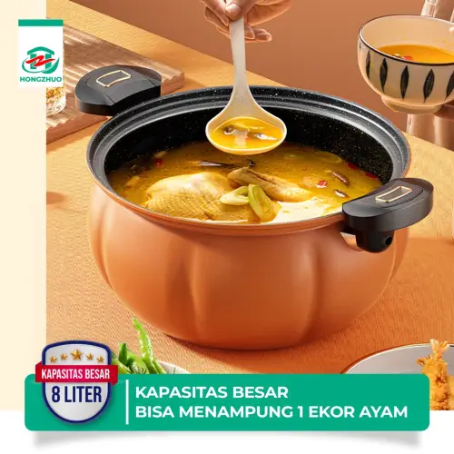 Hongzhuo Panci Presto Labu 8 Liter Premium Quality Wajan Panci Presto Coating Batu