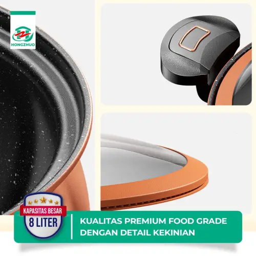 Hongzhuo Panci Presto Labu 8 Liter Premium Quality Wajan Panci Presto Coating Batu