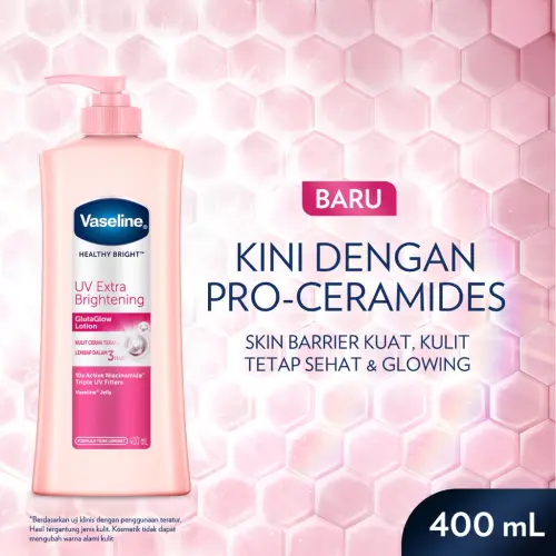 Vaseline Healthy Bright HAND BODY LOTION UV Extra Bright with Sunscreens&Niacinamide 400ml