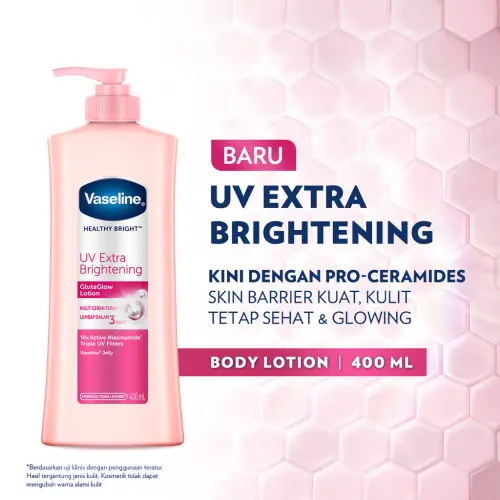 Vaseline Healthy Bright HAND BODY LOTION UV Extra Bright with Sunscreens&Niacinamide 400ml